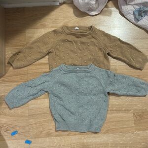 Jamie Kay Popcorn sweater brown and blue gray play condition